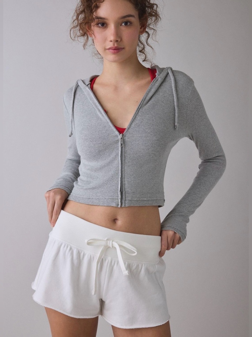NWT UO Out From Under Spring Breaker Slouch Sweat Shorts 106324221 White size L